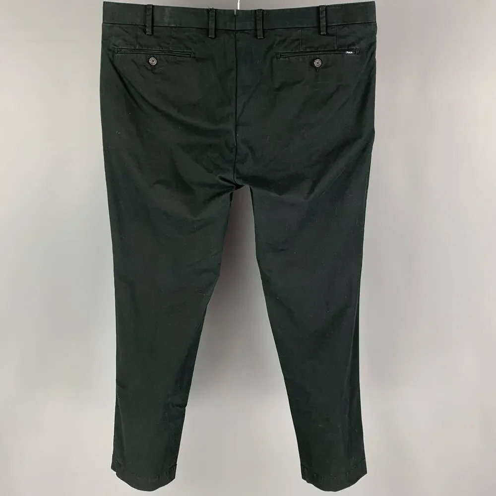 POLO by RALPH LAUREN Size 38 Black Cotton Slim Fit Casual Pants